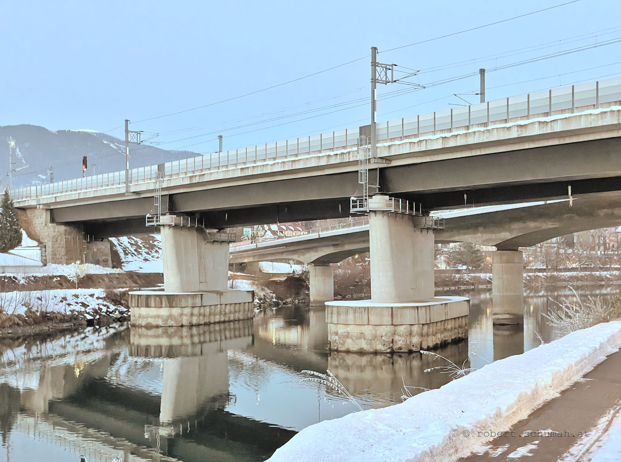 Villach-Drau-Winter-Brücke