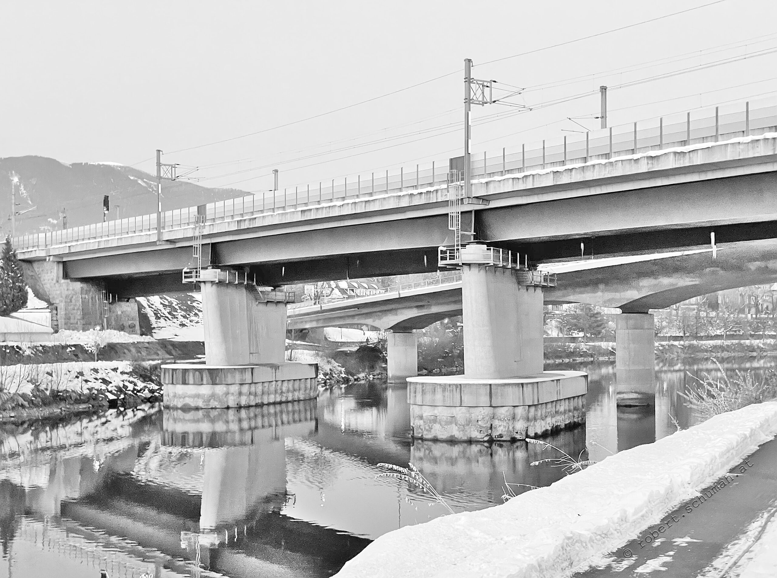 Villach-Drau-Winter-Brücke